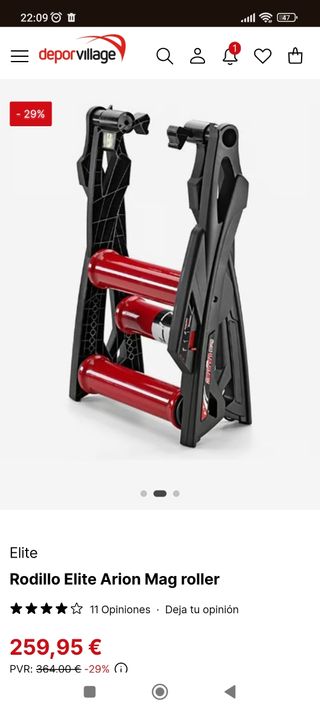 Rodillo Ciclismo Elite Arion Mag