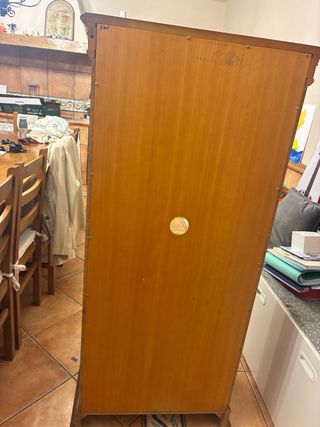 Armario de madera y cristal