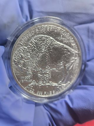 Moneda 1 Onza Plata Indio Búfalo