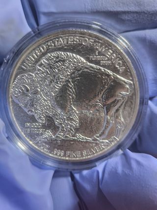 Moneda 1 Onza Plata Indio Búfalo