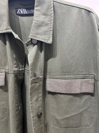 Cazadora Zara Verde Mujer oversize