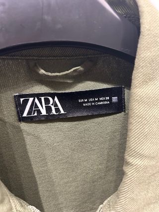 Cazadora Zara Verde Mujer oversize