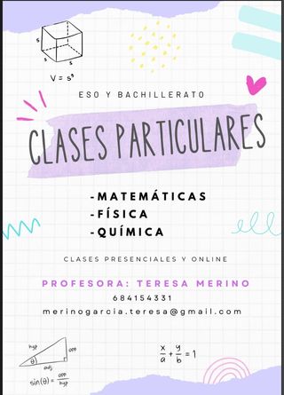 Clases particulares de física, química y mates