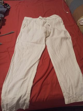 Pantalón blanco de lino