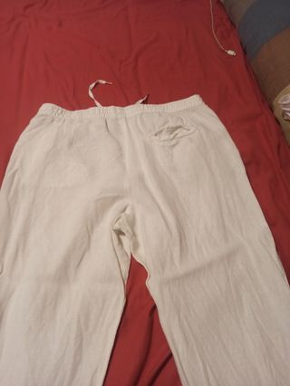 Pantalón blanco de lino