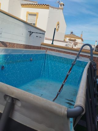 Piscina desmontable metal y plástico