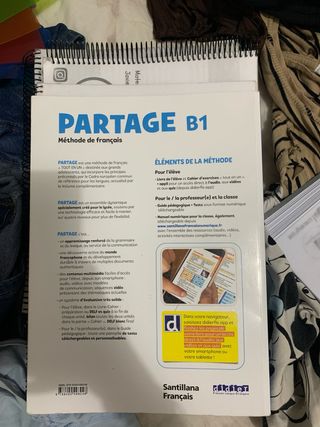 PARTAGE B1 LIVRE+CAHIER