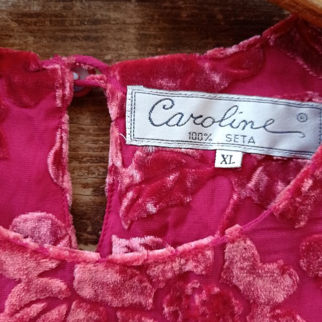 Vintage Caroline Blouse Seta Rosa/Vinaccia