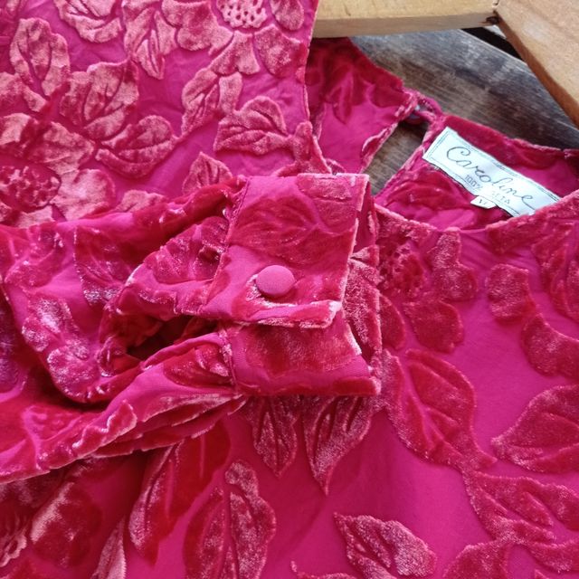 Vintage Caroline Blouse Seta Rosa/Vinaccia