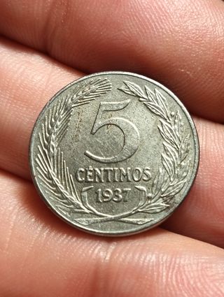 Moneda 5 céntimos República Española 1937