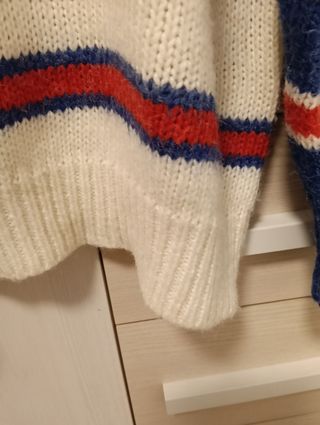 Jersey lana rayas azul y blanco
