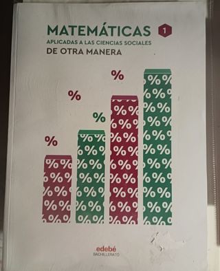 Libro de texto, Edébe Matemáticas 1 bachillerato 
