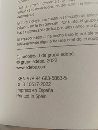Libro de texto, Edébe Matemáticas 1 bachillerato 