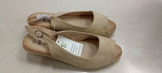 Sandalias de esparto beige talla 41