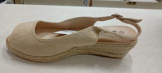 Sandalias de esparto beige talla 41