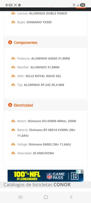 Bicicleta Eléctrica Conor WRC Praga Urban