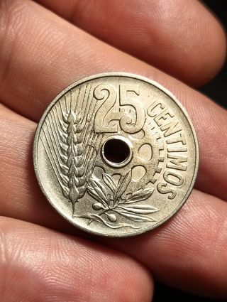 Moneda 25 céntimos República Española 1934