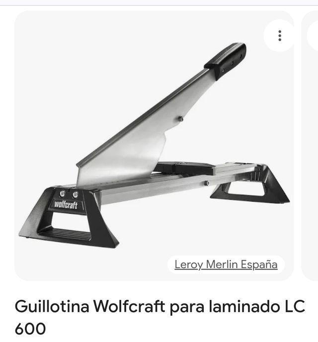 Guillotina Wolfcraft para laminado LC 600 más kit