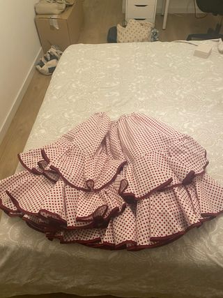 Falda flamenca volantes lunares