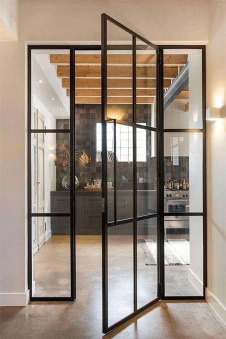 Puertas de cristal con marco