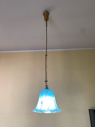 Lampadario in vetro azzurro La Murrina Vintage