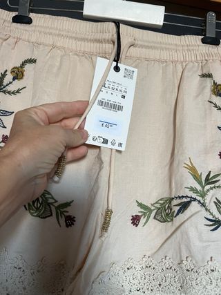 Conjunto bordado abalorios zw coleccion zara