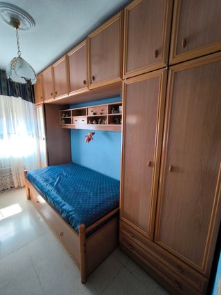 Dormitorio puente madera
