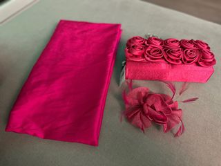 Conjunto Complementos Boda Fiesta Rosa
