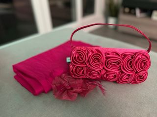 Conjunto Complementos Boda Fiesta Rosa