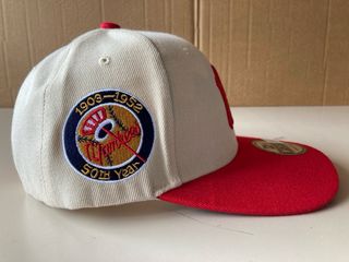 Gorra New Era 9FORTY YANKEES Beige y Roja.
