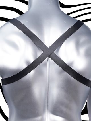 Harness in ecopelle con borchie uomo gothic metal