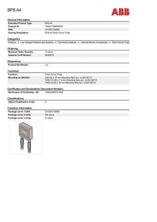 WEIDMULLER Puente QS 2 8MM 0270960000