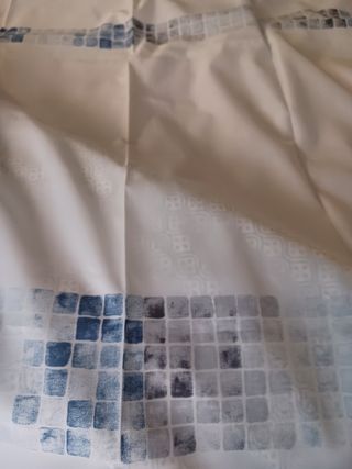 Cortina de baño con diseño de mosaico