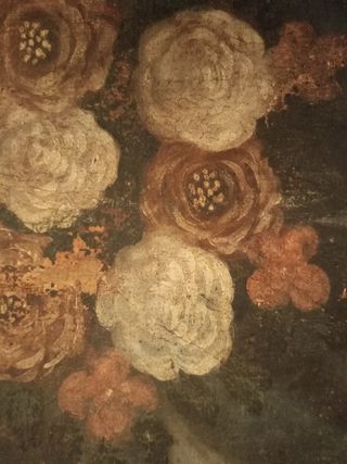 Bodegón antiguo floral finales  del 18