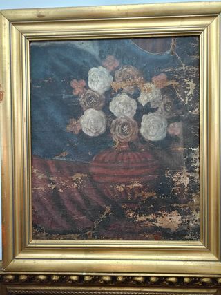 Bodegón antiguo floral finales  del 18