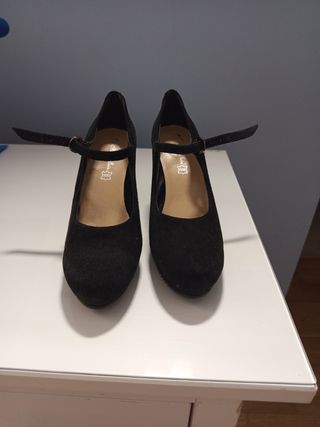 Zapatos tacón ante MARIA JAEN negros