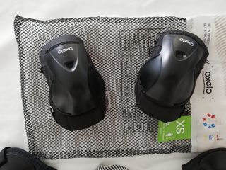 Protecciones Oxelo para niño Talla XS y
Casco 