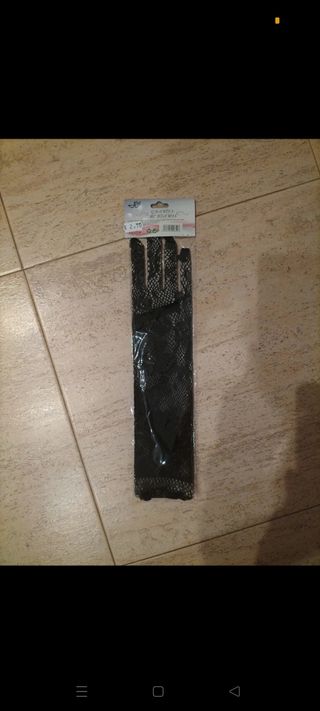 2 Guantes de rejilla negros