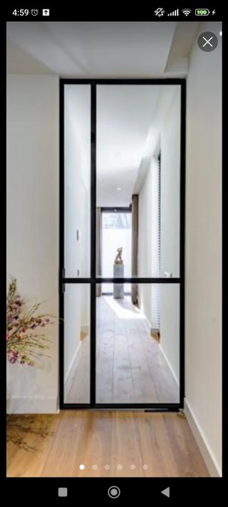 Puertas de hierro y cristal