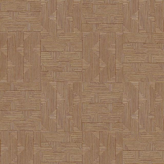Papel pintado geométrico marrón