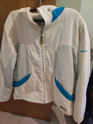 Abrigo de nieve blanco y azul Talla L