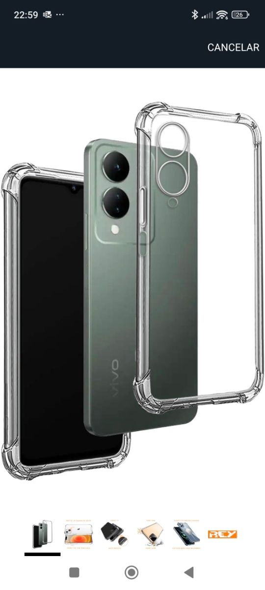 Funda Transparente Vivo Y17S, Y28 5G, Y36i 5G