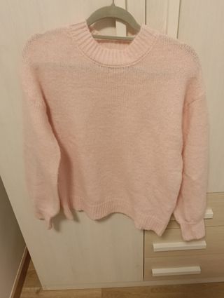 Jersey de lana rosa