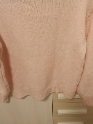 Jersey de lana rosa