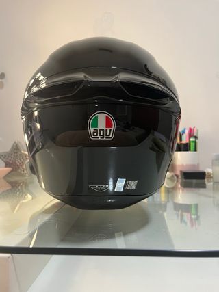 Casco de moto AGV K1 negro Talla M + Cardo Spirit