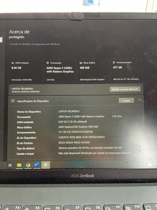 Asus ZenBook 14 UM425U - 8GB RAM, 500GB SSD