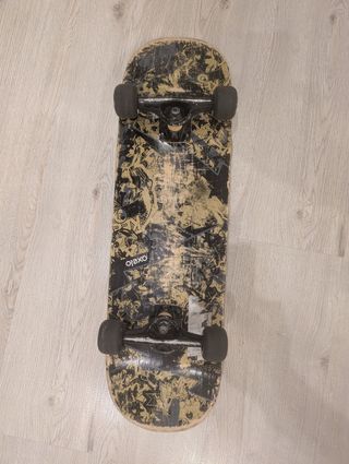 Skateboard Oxelo Mid 3 Skull Gold
