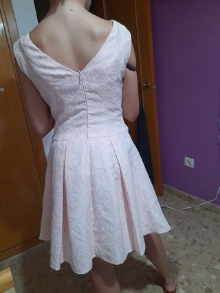 Vestido juvenil rosa para ceremonias