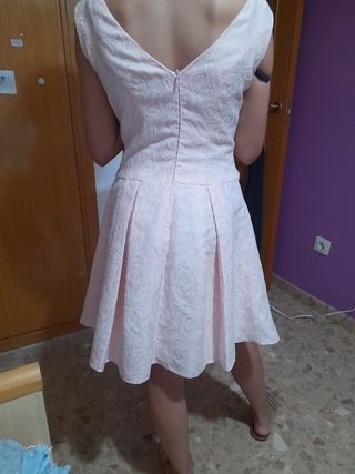 Vestido juvenil rosa para ceremonias