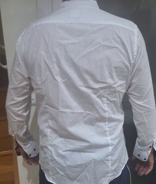 Camisa Blanca Manga Larga Hombre